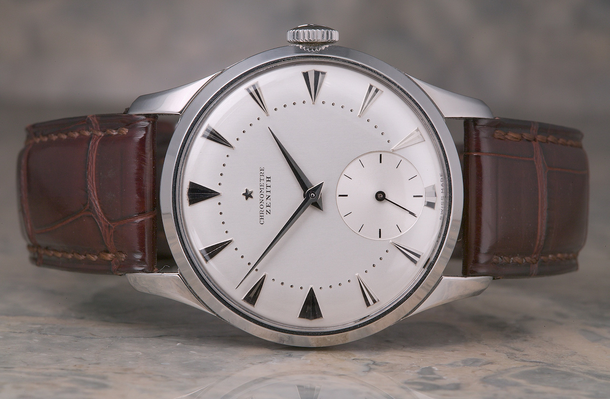 Zenith Chronometre wristwatch with applied dagger hour markers and small seconds at six